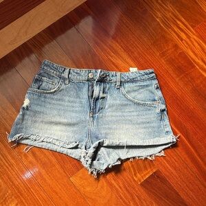 Zara Light Blue Jean Shorts